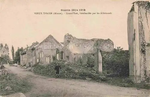 AK / Ansichtskarte  Vieux-Thann__68_Haut-Rhin Grand Rue bombardee par les Allemands