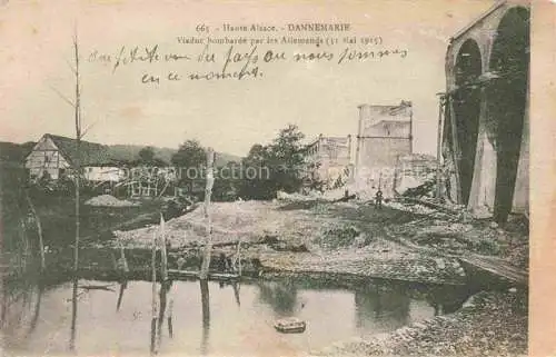 AK / Ansichtskarte  DANNEMARIE__Dammerkirch_Alsace_68_Haut-Rhin Viaduc bombarde par les Allemands