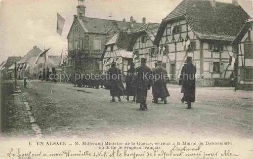 AK / Ansichtskarte  DANNEMARIE__Dammerkirch_Alsace_68_Haut-Rhin M Millerand Ministre de la Guerre se rend a la Mairie de Dannemarie ou flotte le drapeau francais