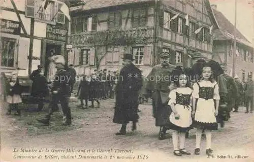 AK / Ansichtskarte  DANNEMARIE__Dammerkirch_Alsace_68_Haut-Rhin Le Ministre de la Guerre Millerand et le General Thevenet Gouverneur de Belfort visitant Dannemarie 1914