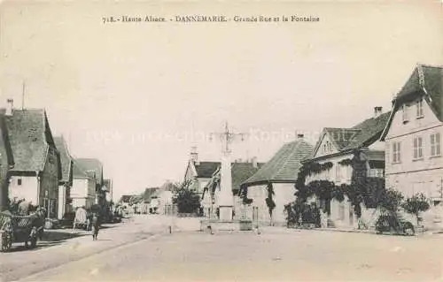 AK / Ansichtskarte  DANNEMARIE__Dammerkirch_Alsace_68_Haut-Rhin Grande Rue et la Fontaine