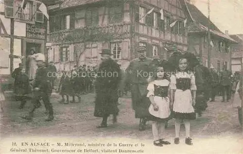 AK / Ansichtskarte  DANNEMARIE__Dammerkirch_Alsace_68_Haut-Rhin M Millerand ministre de la Guerre et le General Tenvenet Gouverneur de Belfort visitent Dannemarie