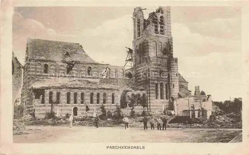 AK / Ansichtskarte  Paschkendaele_Passendale_Belgie Zerstoerte Kirche in WK1