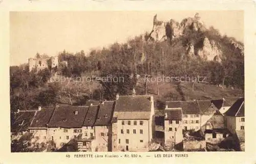 AK / Ansichtskarte  Ferrette_Pfirt_68_Haut-Rhin Les deux ruines