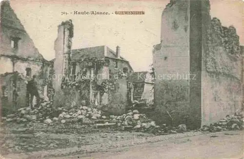 AK / Ansichtskarte  Guewenheim_Gewenheim_68_Haut-Rhin Truemmer 1. Weltkrieg