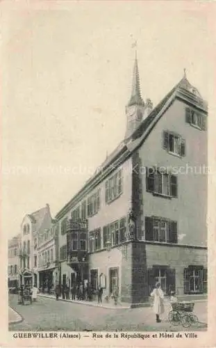 AK / Ansichtskarte  Guebwiller_Elsass_68_Haut-Rhin Rue de la République et Hôtel de Ville