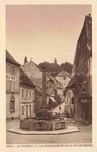 AK / Ansichtskarte  Altkirch_68_Haut-Rhin La Fontaine et Rue Rogenberg