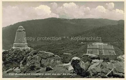 AK / Ansichtskarte  Vieil_Armand_Hartmannswillerkopf Le cimetiere avec vue sur les Vosges