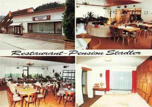 AK / Ansichtskarte  Schwarzbach_Elmstein Restaurant Pension Stadler Gastraeume Bar Zimmer