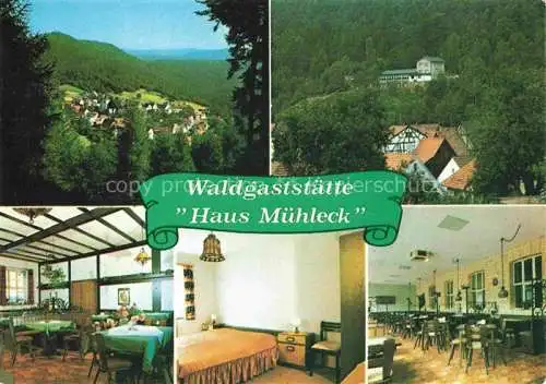 AK / Ansichtskarte  Iggelbach Waldgaststaette Haus Muehleck Gastraeume Zimmer