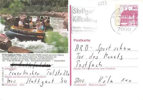 AK / Ansichtskarte  Hassloch_Pfalz Holiday Park Stromschnellenfahrt Donnerfluss