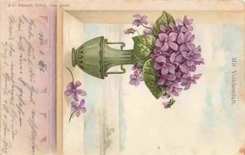 AK / Ansichtskarte  Veilchen_Violette_Violet_Violetta-- Duft J.C. Schmidt Erfurt litho