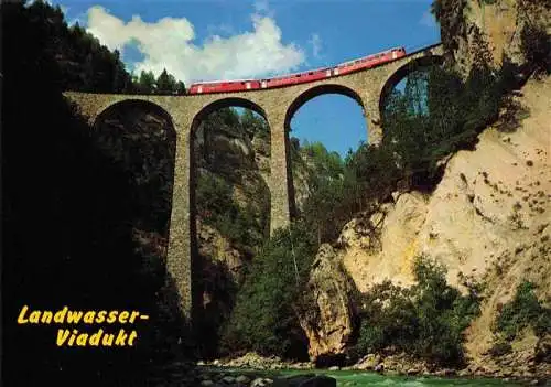 AK / Ansichtskarte  Eisenbahn_Railway_Chemin_de_Fer Landwasser Visduk Rhaetischen Filsur 