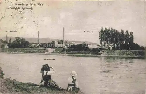 AK / Ansichtskarte  Huningue Hueningen Mulhouse 68 Haut-Rhin La nouvelle garde au Rhin