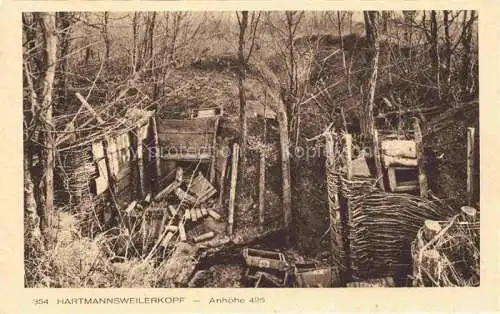 AK / Ansichtskarte  Hartmannsweilerkopf Hartmannsweillerkopf 68 Haut-Rhin Bunker Kriegsschauplatz 1. Weltkrieg