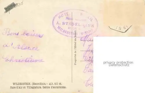 AK / Ansichtskarte  Wildenstein La Bresse 68 Haut-Rhin Vue generale