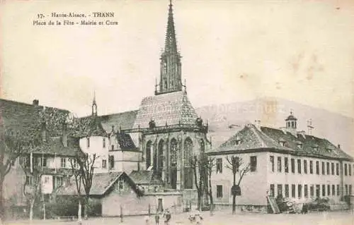 AK / Ansichtskarte  Thann  68 Haut-Rhin Place de la Fete Mairie et Cure