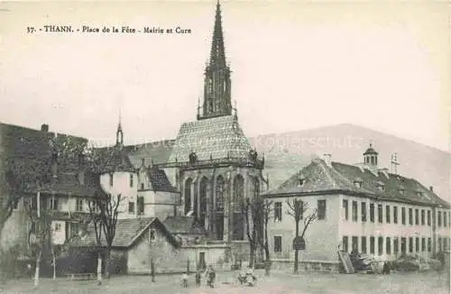 AK / Ansichtskarte  Thann  68 Haut-Rhin Place de la Fete Mairie et Cure