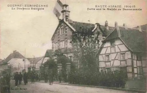 AK / Ansichtskarte  DANNEMARIE  Dammerkirch Alsace 68 Haut-Rhin Le Drapeau francais flotte sur la Mairie de Dannemarie