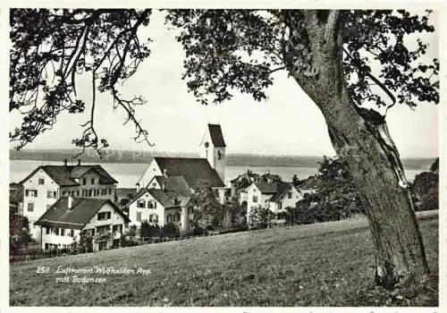 AK / Ansichtskarte  Wolfhalden Vorderland AR Ortsansicht mit Kirche Blick auf Bodensee