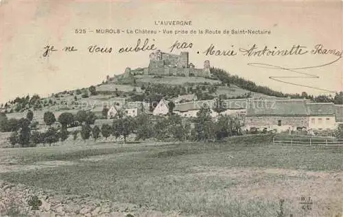 AK / Ansichtskarte  Murols Rodez 12 Aveyron Château vue prise de la Route de Saint-Nectaire