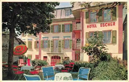 AK / Ansichtskarte  Leukerbad Loueche-les-Bains VS Hotel Escher Gartenterrasse