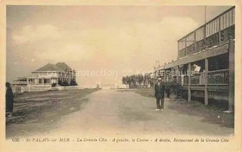 AK / Ansichtskarte  SAINT-PALAIS-SUR-MER Rochefort 17 Charente-Maritime La Grande Cote A gauche le Casino Restaurant de la Grande Cote