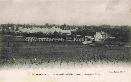 AK / Ansichtskarte  St-Andre-de-Lidon Saintes 17 Charente-Maritime Passage de Train