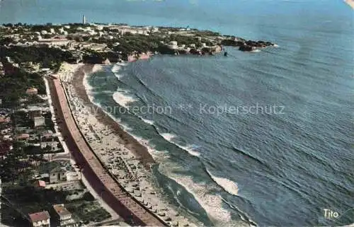 AK / Ansichtskarte  Saint-Georges-de-Didonne La Plage et la Pointe de Vallieres Vue aerienne