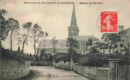 AK / Ansichtskarte  ST-VAAST-LA-HOUGUE Cherbourg 50 Manche Eglise de Reville