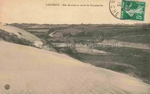 AK / Ansichtskarte  Carteret Barneville-Carteret Cherbourg 50 Manche Mer de sable et route de Hattainville