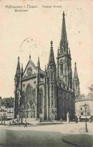 AK / Ansichtskarte  Muelhausen Elsass Protest Kirche