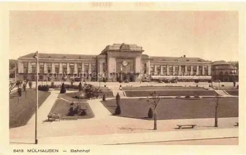 AK / Ansichtskarte  Muelhausen Elsass Bahnhof