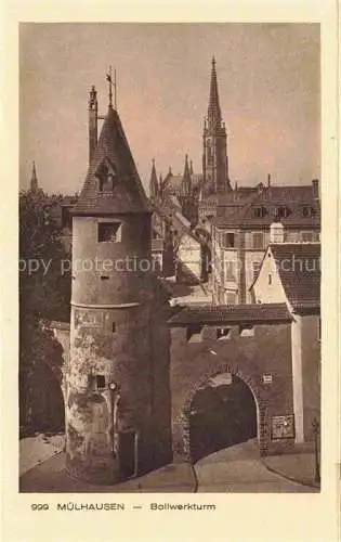 AK / Ansichtskarte  Muelhausen Elsass Bollwerkturm