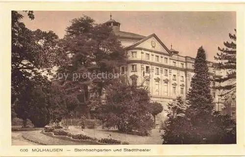 AK / Ansichtskarte  Muelhausen Elsass Steinbachgarten und Stadttheater