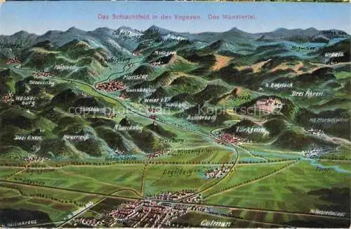 AK / Ansichtskarte  Vogesen Vosges Region Das Schlachtfeld in den Vogesen Das Muenstertal