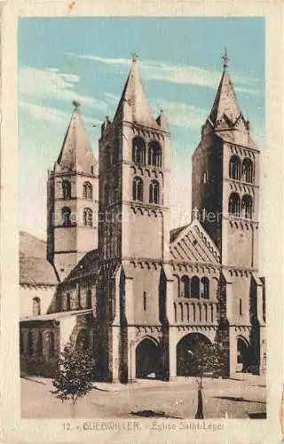 AK / Ansichtskarte  Guebwiller Elsass 68 Haut-Rhin Eglise Saint Leger