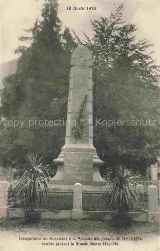 AK / Ansichtskarte  Fellering Felleringen 68 Haut-Rhin Inauguration du Monument a la Memoire des Enfants de Fellering 