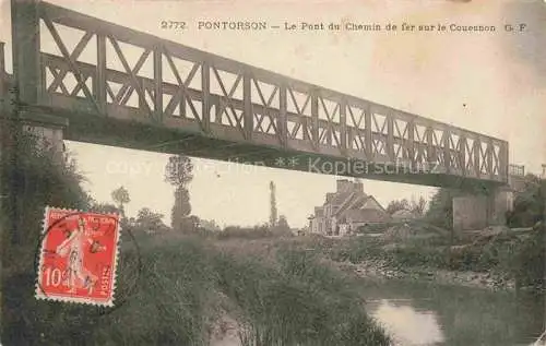 AK / Ansichtskarte  Pontorson Avranches 50 Manche Le Pont du Chemin de fer sur le Couesnon