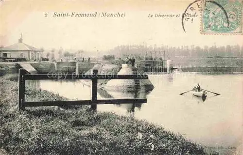 AK / Ansichtskarte  Saint-Fromond Saint-Fromont Saint-Lo 50 Manche Le Deversoir et l'Ecluse