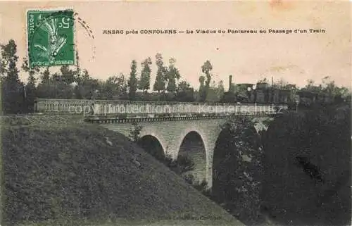 AK / Ansichtskarte  Ansac-sur-Vienne Confolens 16 Charente pres Confolens Le Viaduc du Pontareau au Passage d'un Train