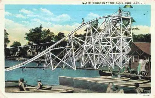 AK / Ansichtskarte  Budd Lake New Jersey USA Water Toboggan at the Oasis