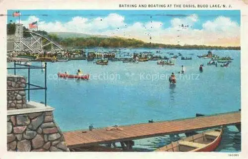 AK / Ansichtskarte  Budd Lake New Jersey USA Bathing and Boating at the Oasis