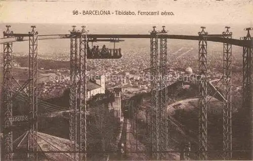 AK / Ansichtskarte  BARCELONA Cataluna ES Tibidabo ferrocarril aéreo