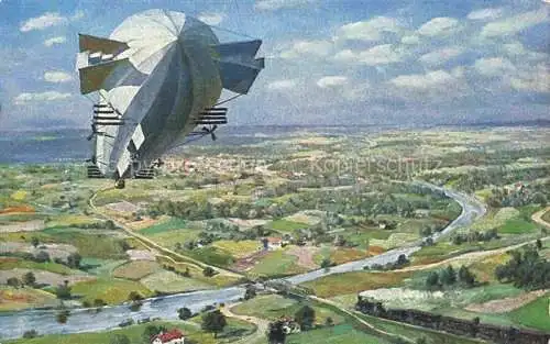 AK / Ansichtskarte  Zeppelin-- Vierfarbenbruecke Adolf Klaus & Co.