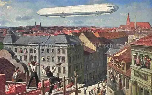 AK / Ansichtskarte  Zeppelin-- T.S.N. Serie 920 Vierfarbenbruecke Adolf Klauss & Co.