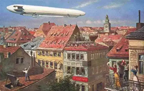 AK / Ansichtskarte  Zeppelin-- T.S.N- Serie 920 Vierfarbenbruecke Adolf Klauss & Co