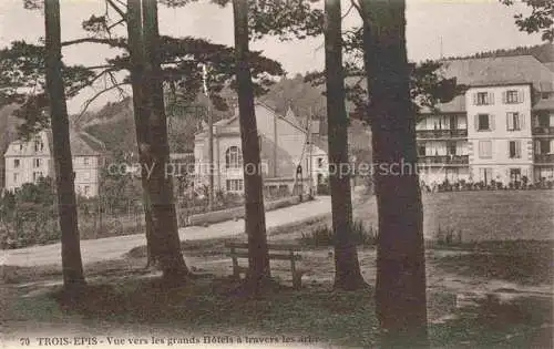 AK / Ansichtskarte  Trois-Epis Drei-aehren 68 Haut-Rhin Vue vers les grands Hotels a travers les arbres