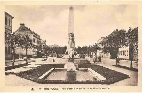 AK / Ansichtskarte  MULHOUSE Muehlhausen 68 Alsace Monument aux Morts de la Grande Guerre