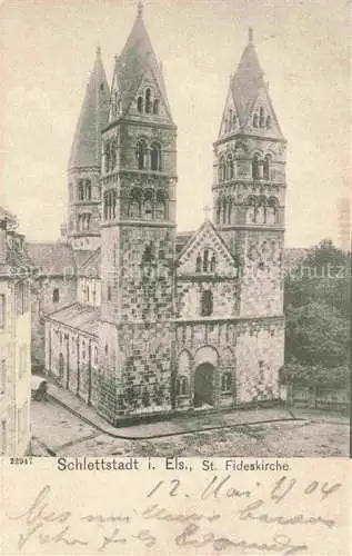 AK / Ansichtskarte  Schlettstadt Selestat 67 Bas-Rhin St Fideskirche